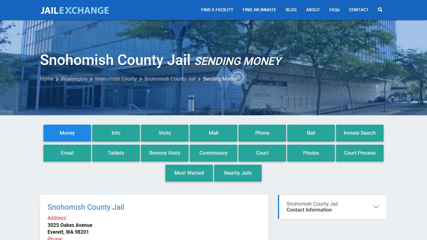 Send Money to Inmate - Snohomish County Jail, WA